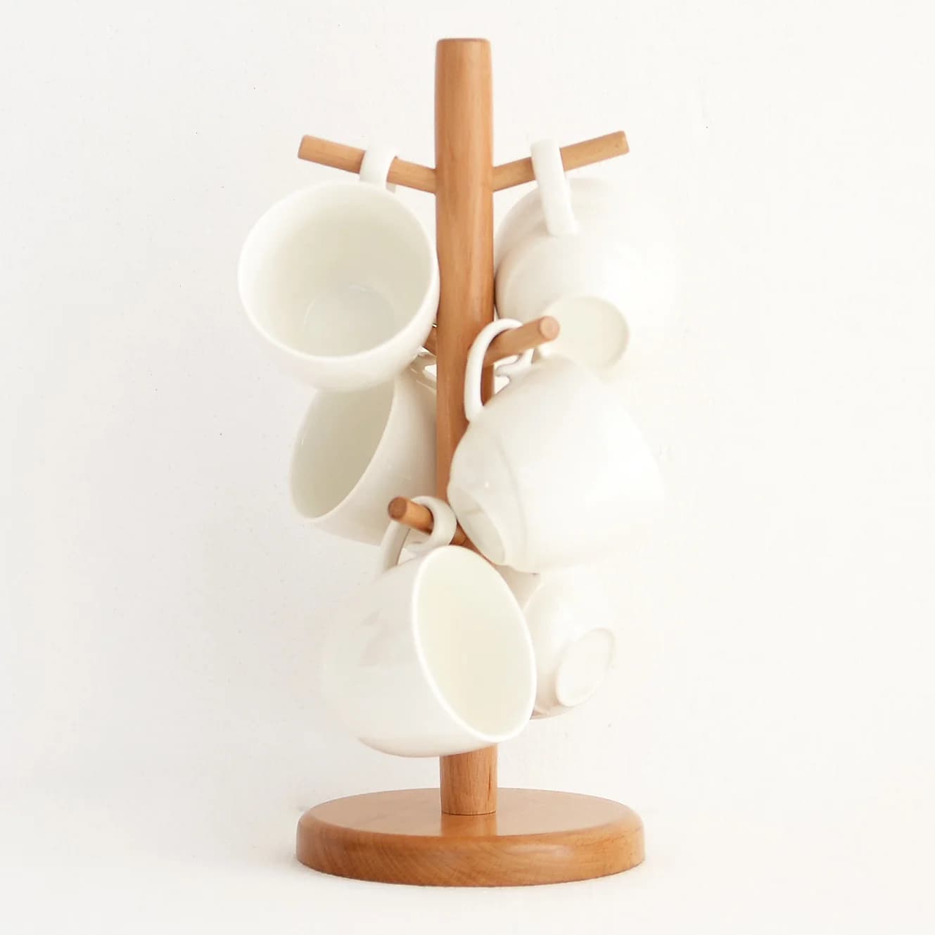 Special Offer Elm Wood Cup Holder Glass Cup Rack Storage Shelf Wall Mounted Mug Holder Real Wood Water Cup Organizer