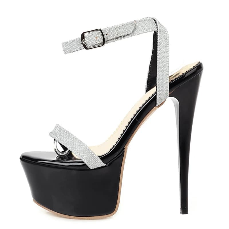 Sandali estivi di lusso Donna Sexy Tacchi alti estremi 16 cm Infradito Piattaforma Scarpe da sposa per feste di lusso Donna di grandi dimensioni 45