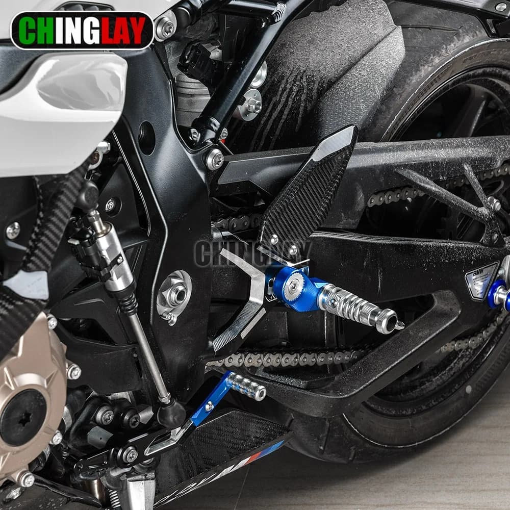 PER BMW MOTORRAD M SET POSTERIORE REGOLABILE KIT PER BMW S1000RR M1000RR 2019-2025 ACCESSORI CARBON E PIEDI IN ALLUMINIO