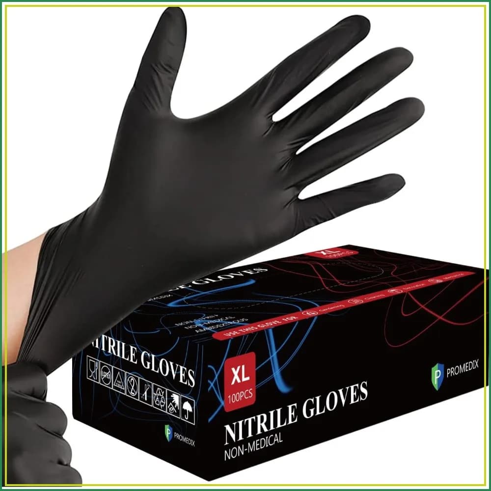 Nitrile Disposable Gloves, 4mil, 100 Count, Latex Free, Powder Free for Cooking, Household, Food Safe