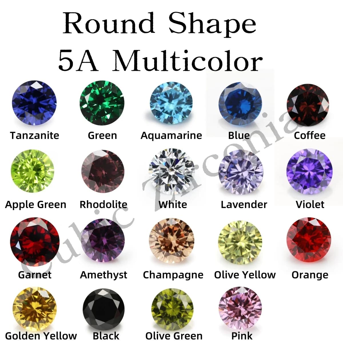 1.0 ~ 13mm 5A Cubic Zirconia Pietra Multicolor Forma Rotonda 8 Cuori e 8 Frecce Sciolti CZ Pietre Perline Sintetiche Per Gioielli Fare