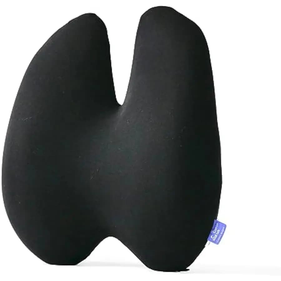 C CUSHION LAB Extra Dense Lumbar Pillow - Patented Ergonomic Multi-Region Firm Back Support for Lower Back Pain Relief - Lumbar