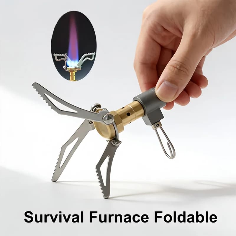 SSS Outdoor Gas Stove Mini Titanium Camping Gas Burner Ultralight Stufa Oven Survival Pocket Picnic Gas Stove SSS-3000T