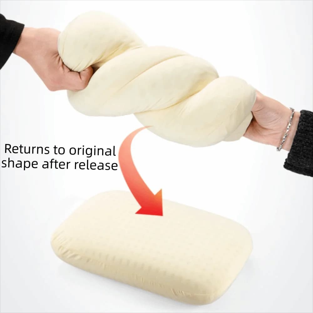 Cuscino da Campeggio Traspirante a Lento Ritorno con Borsa Portaoggetti, Cuscino Morbido per Dormire, Cuscino Cervicale Rimovibile Salvaspazio da Viaggio