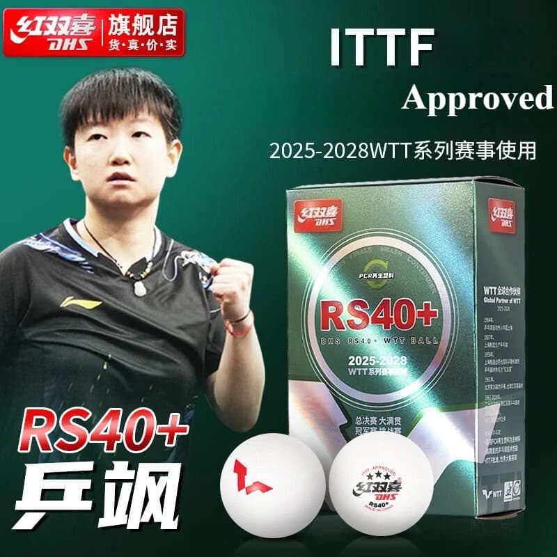 Nuove Palline da Ping Pong 40+mm con Cucitura DHS RS40+ Approvate ITTF Palline da Tennis da Tavolo WTT PCR per Allenamento e Competizione