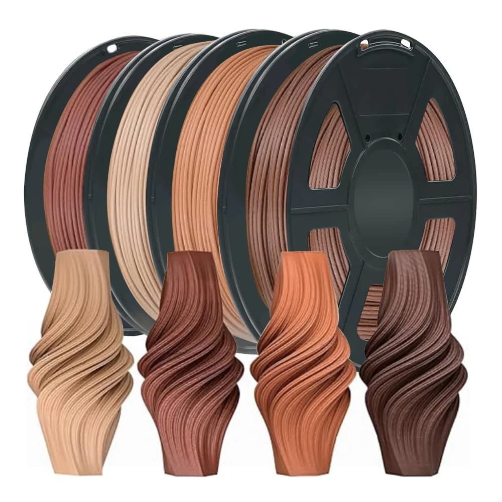 3D Printer Filament PLA Wood Grano Filament from 1.75 mm 1KG 250G Printing 3D Plastic Materials Filament Walnut Teca Cherry wood