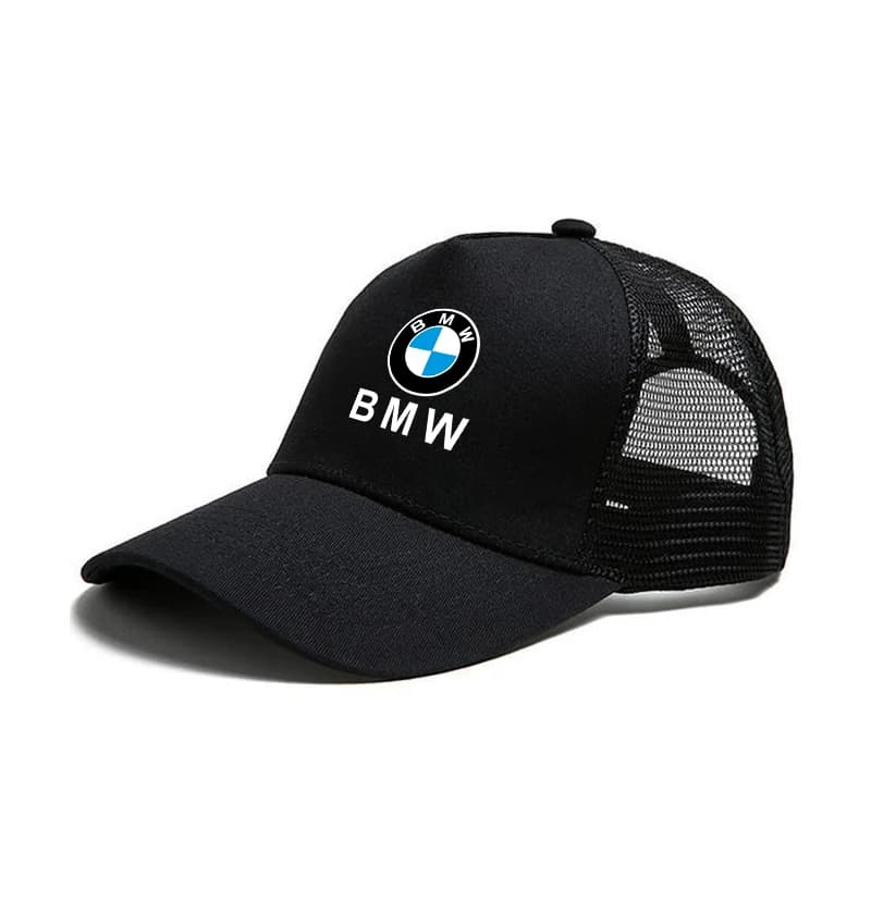 Pure Cotton BMW Car Logo Fashion Baseball Cap Outdoor Breathable Mesh Hat Men's and Women's Game Summer Sunscreen Sticker