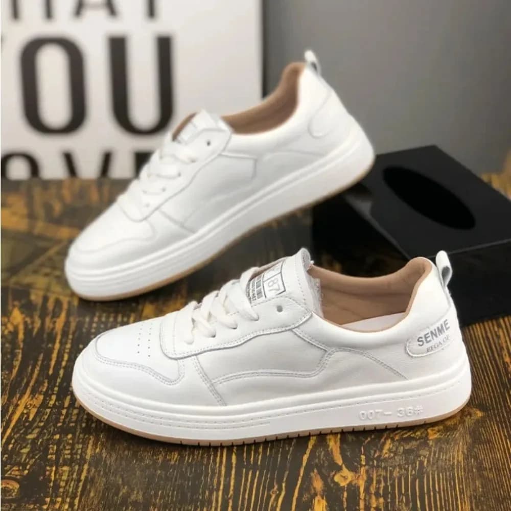 Scarpe Basse in Vera Pelle da Donna, Nuove 2026, Versatili per Studentesse, Casual Sportive, Sneakers da Donna in Pelle Spaccata