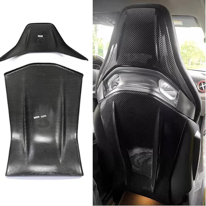 For Mercedes Benz A45 CLA45 GLA45 C43 C63 E43 E63 A CLA GLA Class-AMG Posterior Seat in Carbon Fiber Auto Interior Seat Schienale Covers Trim
