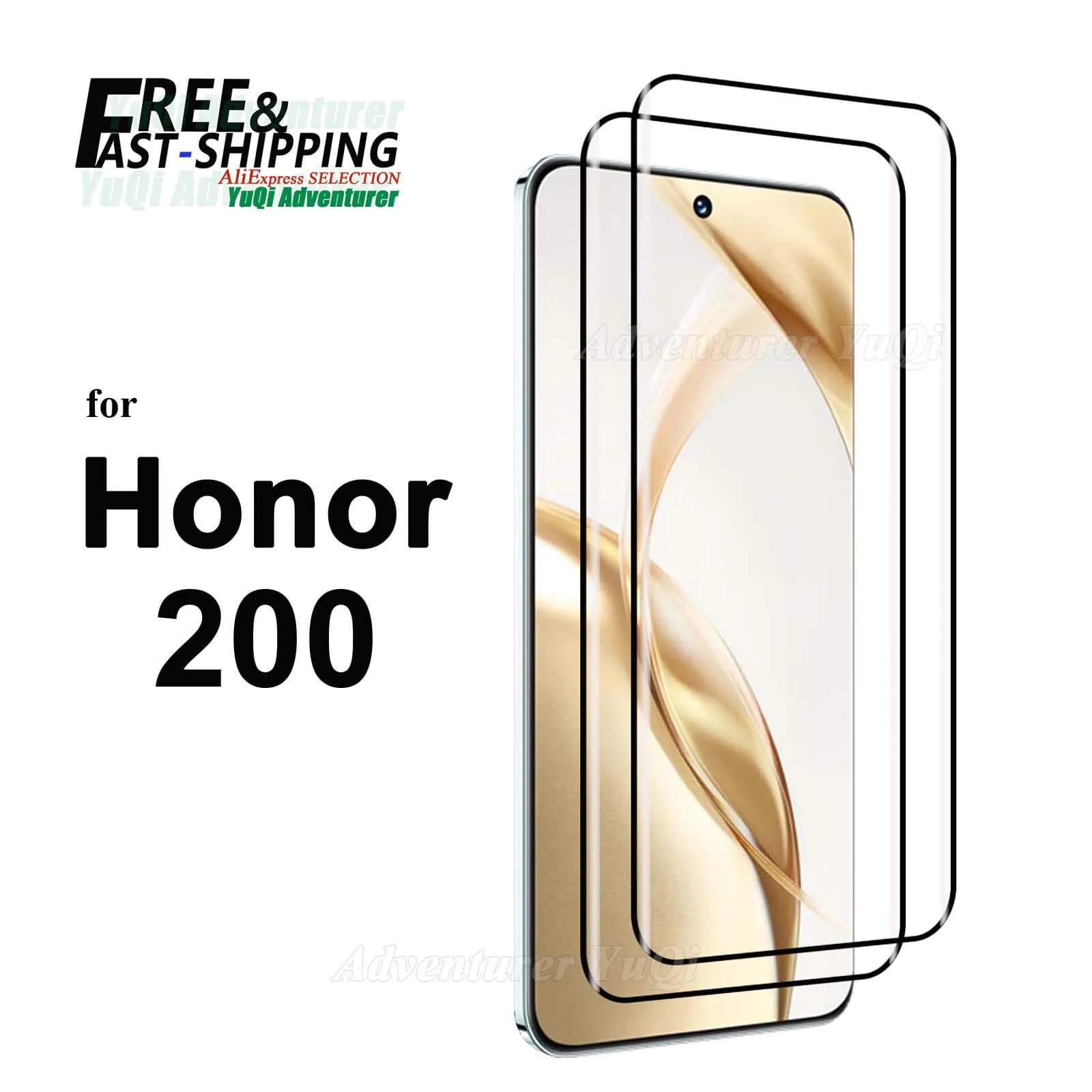 Proteggi schermo 3D per Honor 200 Curve Vetro temperato HD Lato Full Glue Trasparente 9H Alluminio alto