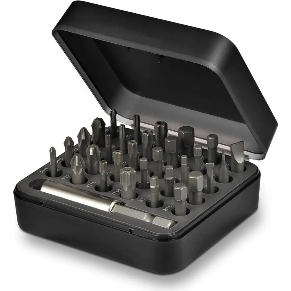 GreaTalent 31in1 S2 Steel Screwdriver Bit Set, 1/4" Magnetic Bit Holder, Mini EDC Hand & Power Tool