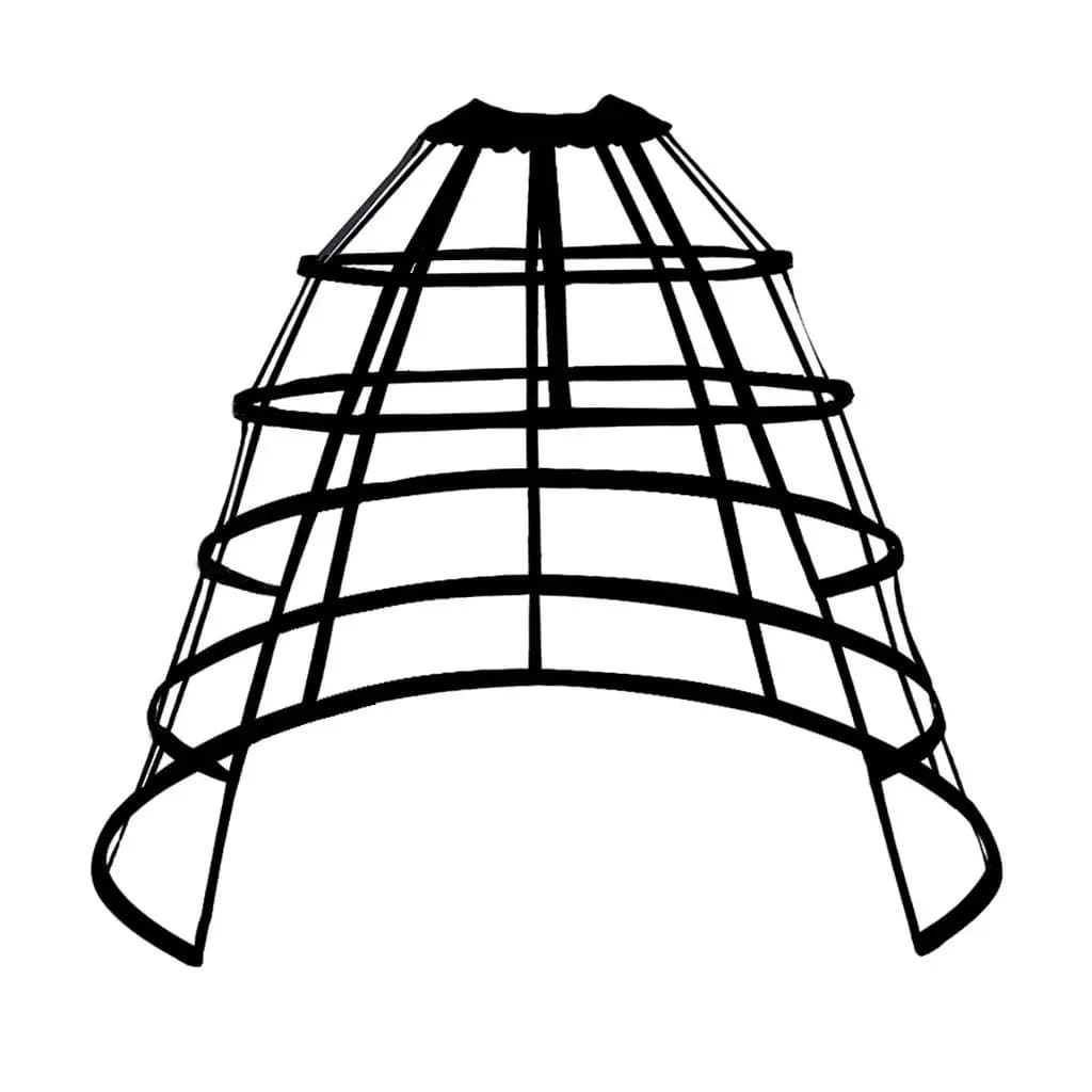 Women's Wedding Dress Pannier Petticoat Ruffle Technique Hoop Skirt Cage for Women Accessories