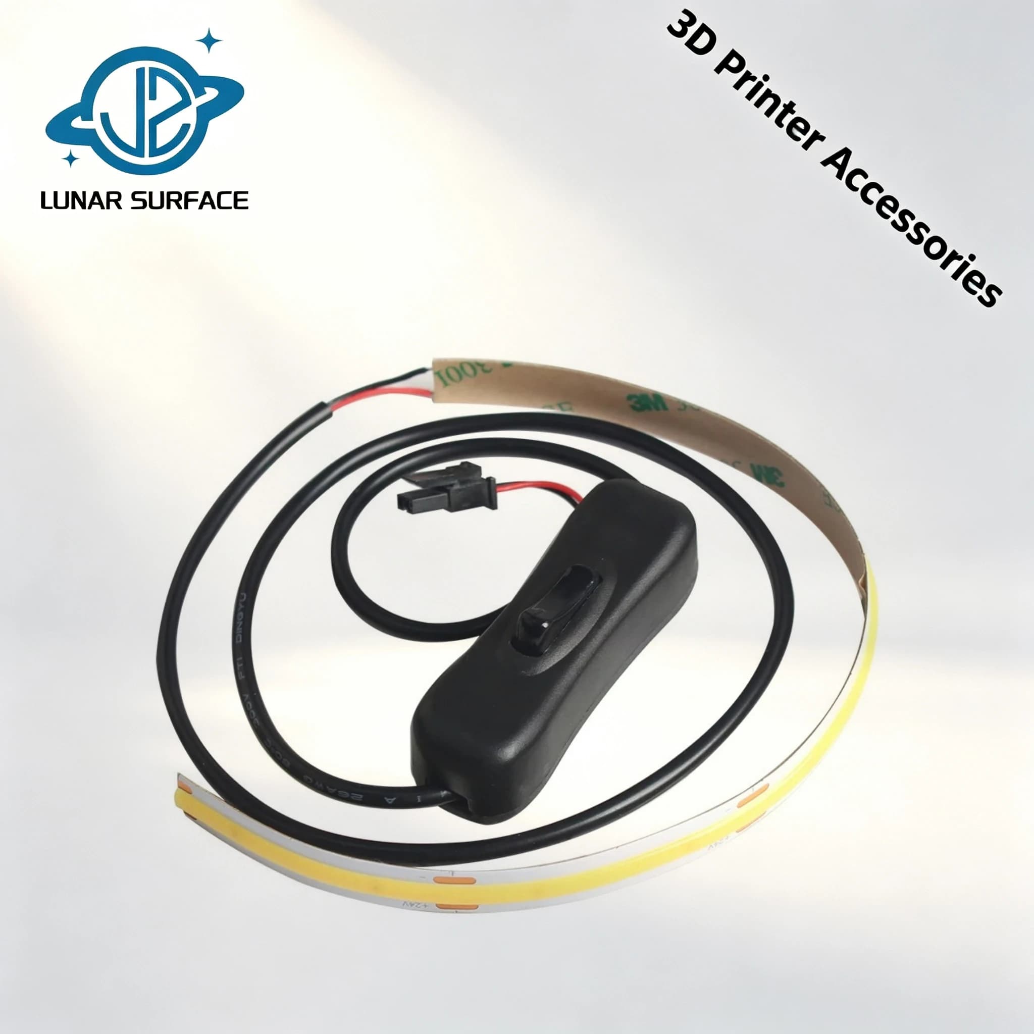 Lunar Surface Bright LED Light Strip for Bambu Lab A1/A1 MINI 3D Printer Fill Light 24V High-Quality 3D Printing Lighting