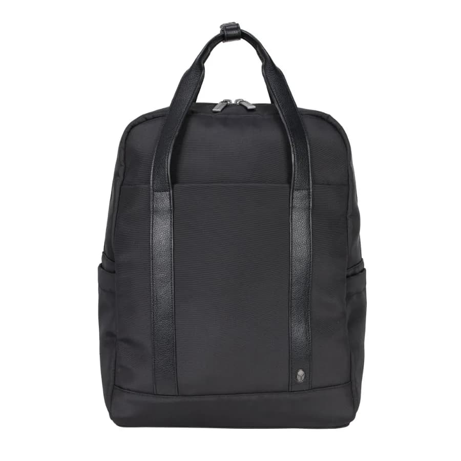 16-inch Nylon Convertible Travel Backpack Tote with 15-inch Laptop Sleeve Black