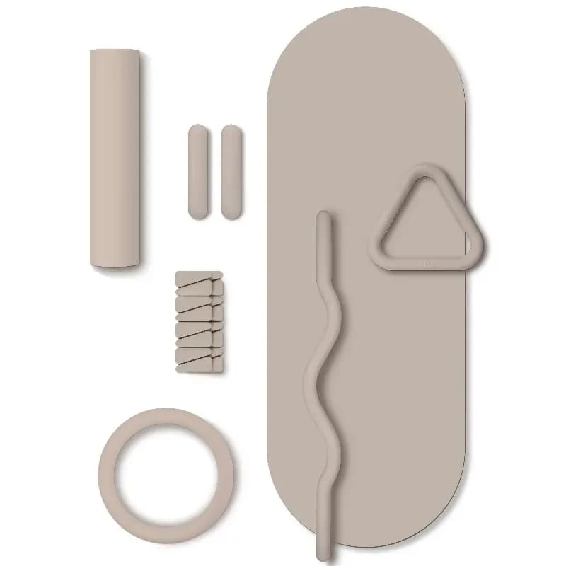 Set fitness per palestra domestica con bilanciere personalizzato con logo del produttore, manubrio in silicone, anello per powerlifting e tappetino yoga