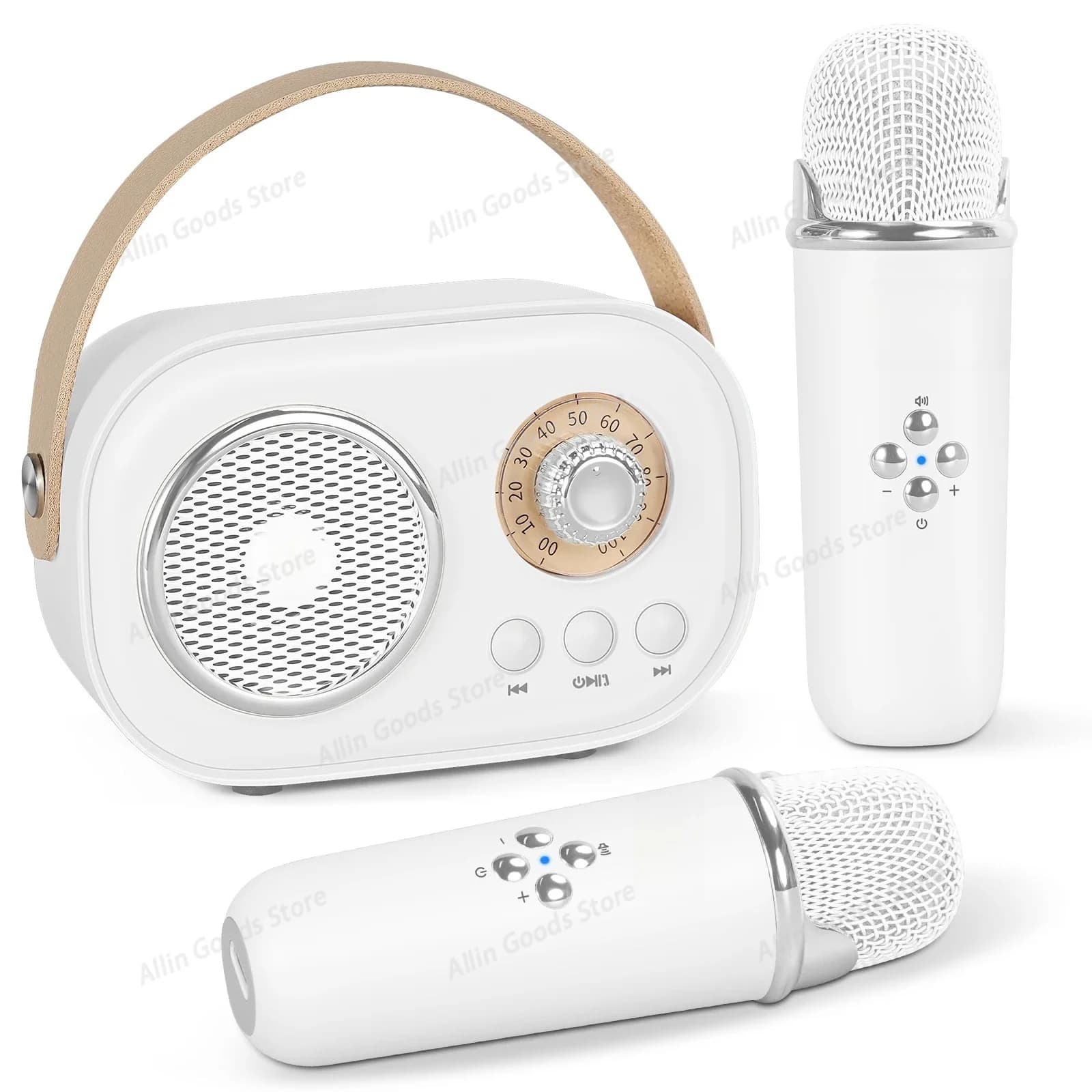 C20 Mini Karaoke Machine Portable Bluetooth Speaker Wireless Microphone 6 Modes for Kids Party Birthday Gifts Girls Boys