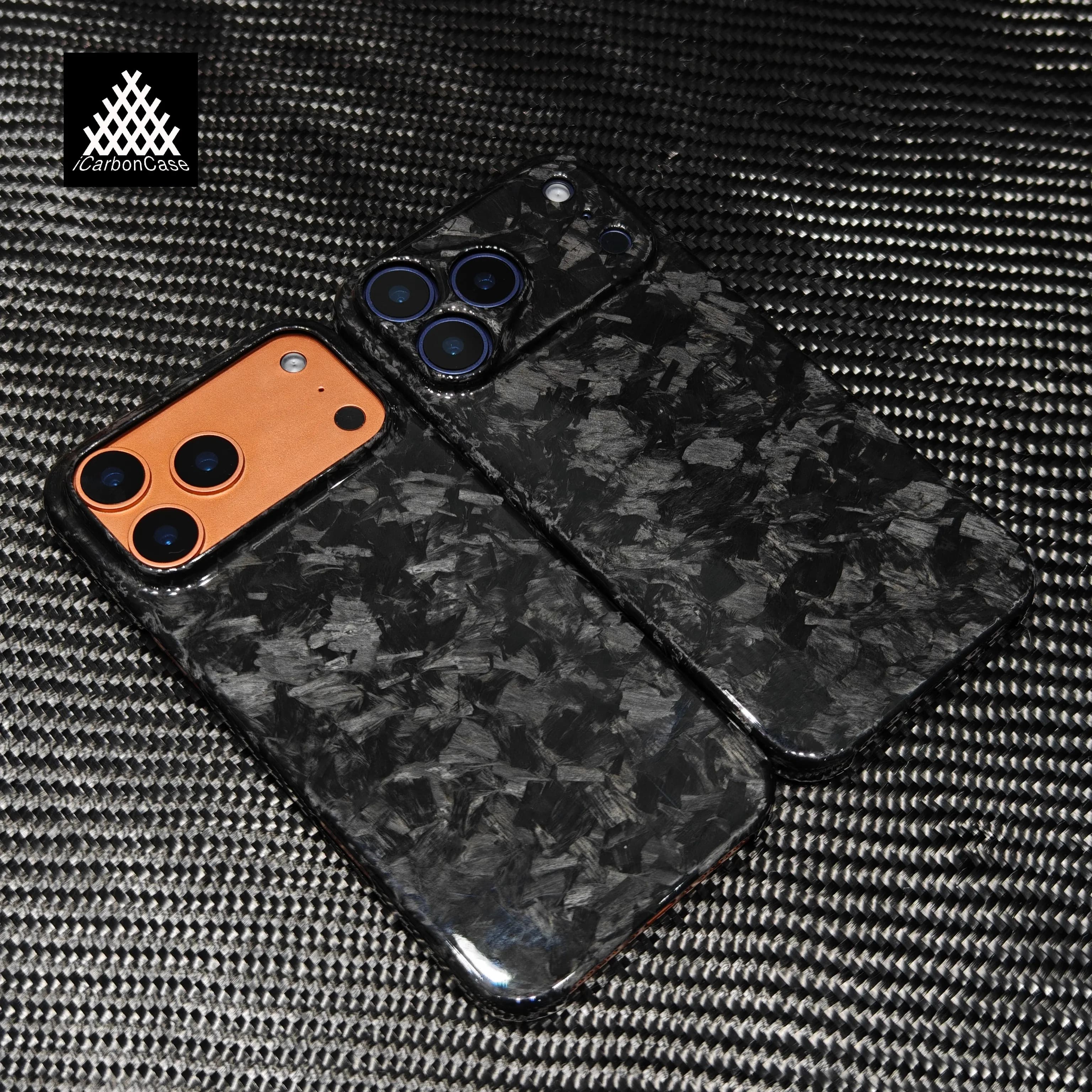 Custodia in fibra di carbonio nera lucida forgiata al 100% per iPhone 17Pro Max Custodia protettiva ultra sottile 17 Pro 17 Promax Cover per telefono di lusso