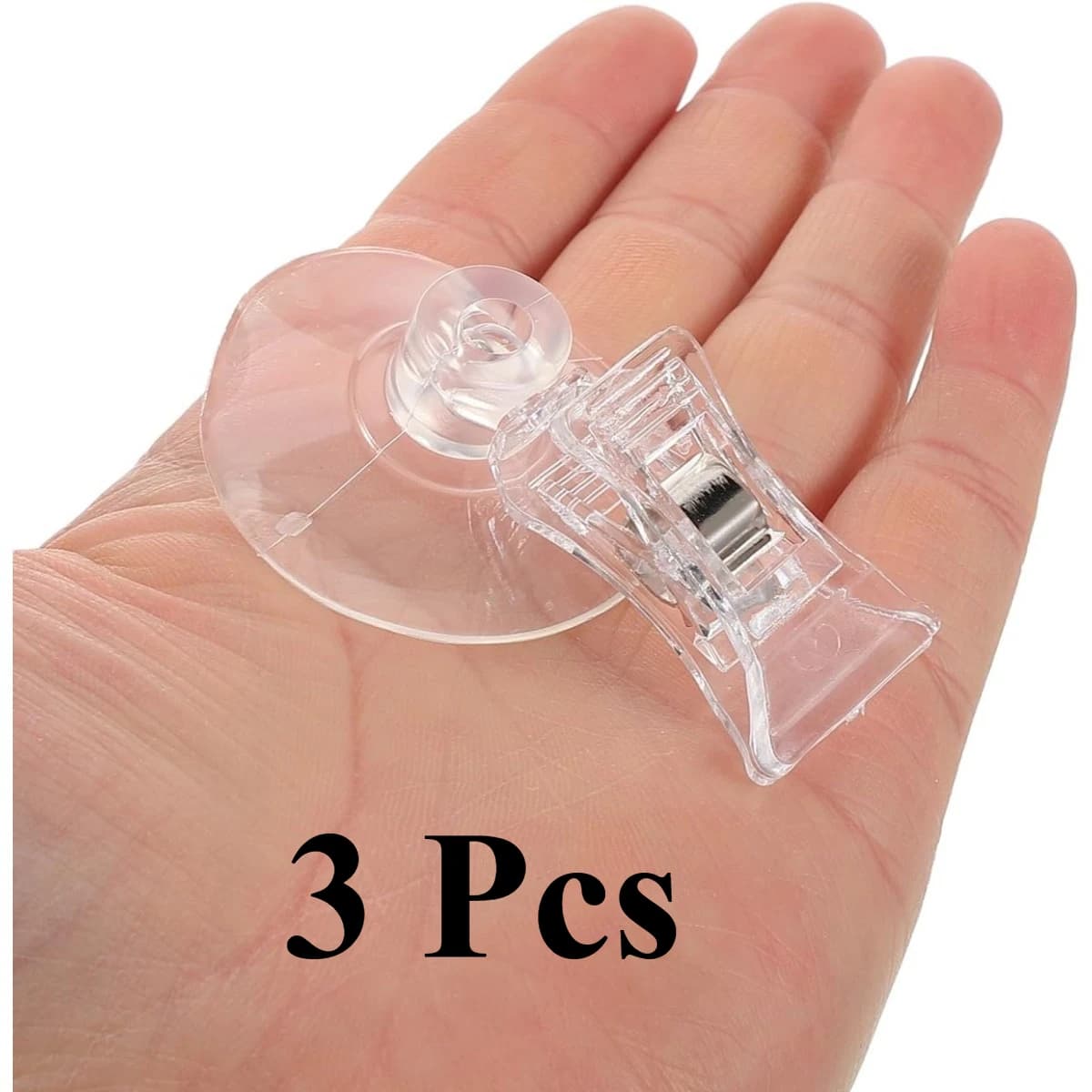 Set di 3 Clip a Ventosa Senza Foratura, Gancio Multifunzionale da Parete, Supporto Portatile per Telefono da Finestra, per Cucina, Soggiorno, Ufficio