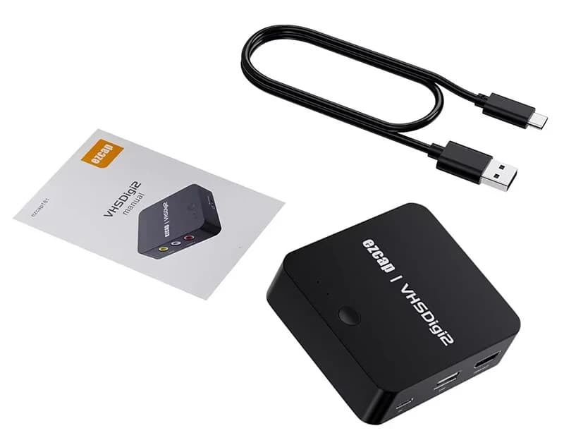 Scheda di acquisizione video CVBS AV per registrare segnali video da VHS, VCR, lettore DVD in formato MP4 su chiavetta USB con uscita HDMI Loop-out per TV