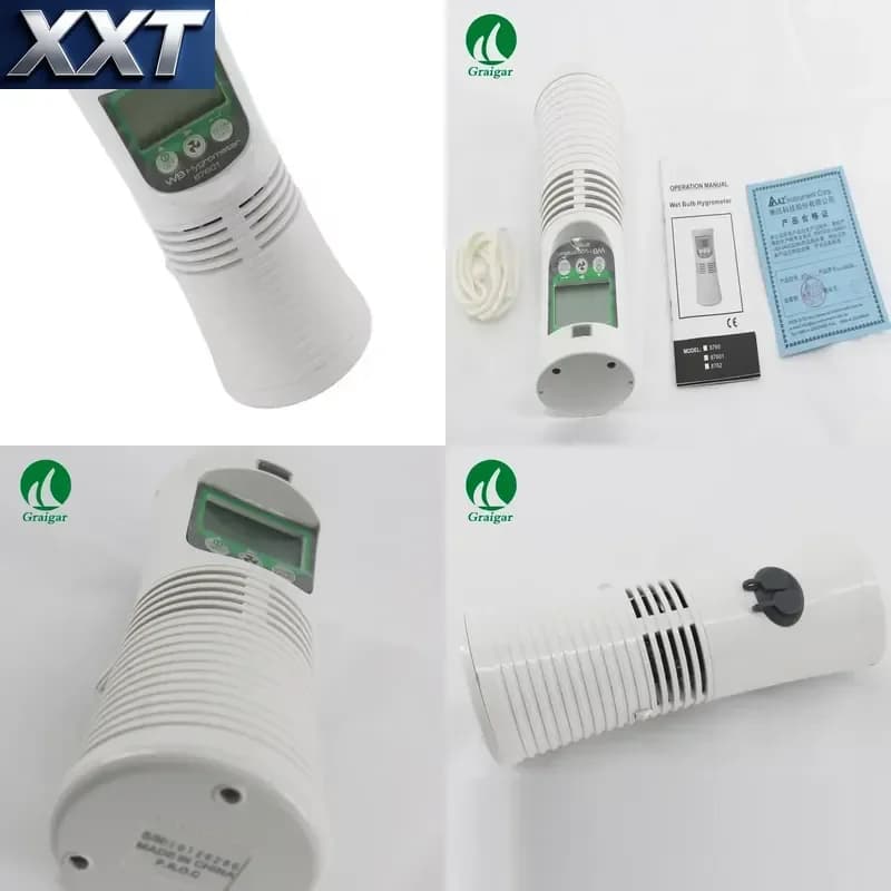 XXT Dry Wet Bulb Thermometer AZ87601 Digital Dry Hygrometer, Greenhouse Temperature and Humidity Digital Dry Bulb Thermometer