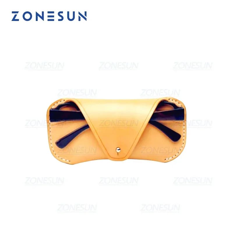 ZONESUN Eyewear Bag Custom Leather Cutting Folder Handmade Punching Tool Wooden model with DIY leather clicker