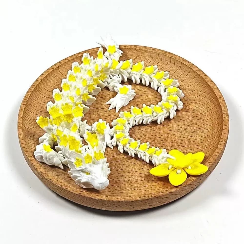 Simulated Eye 3D Printed Dragon Sakura Dragon Rotatable 3D Printed Diceratops Dragon Laser Flexible 3D Articulated Dragon Toys