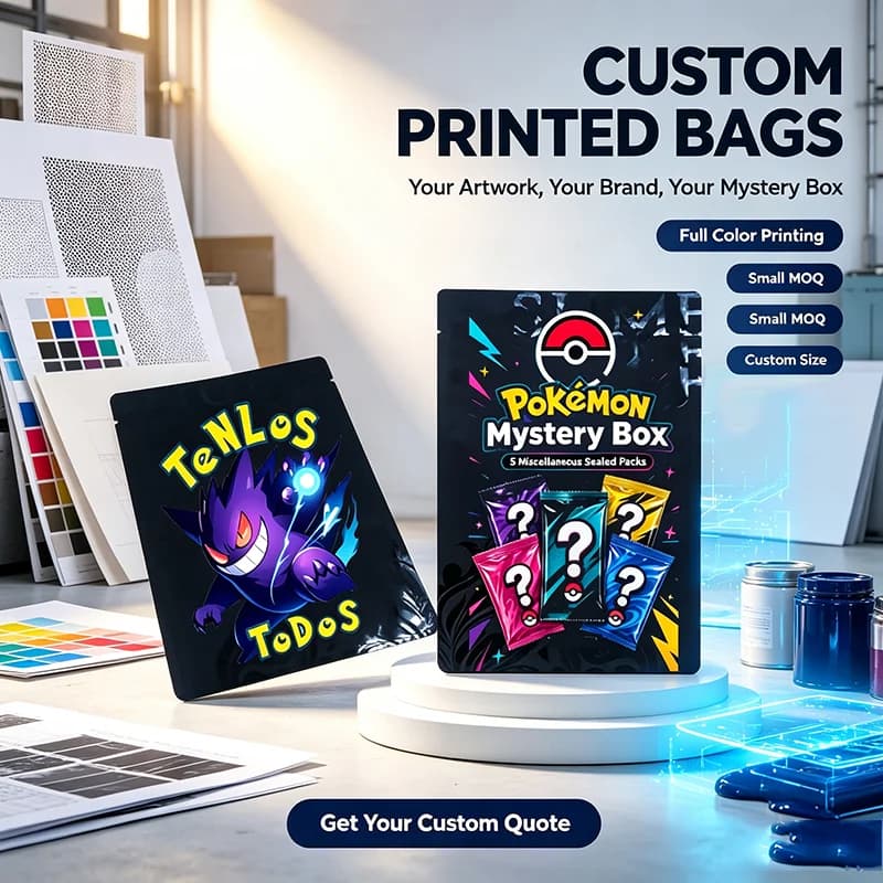 Custom‑printed Three‑side Sealed Composite Aluminum Film for Facial Mask Bags Custom‑made Blind Bag Aluminum Foil Bags
