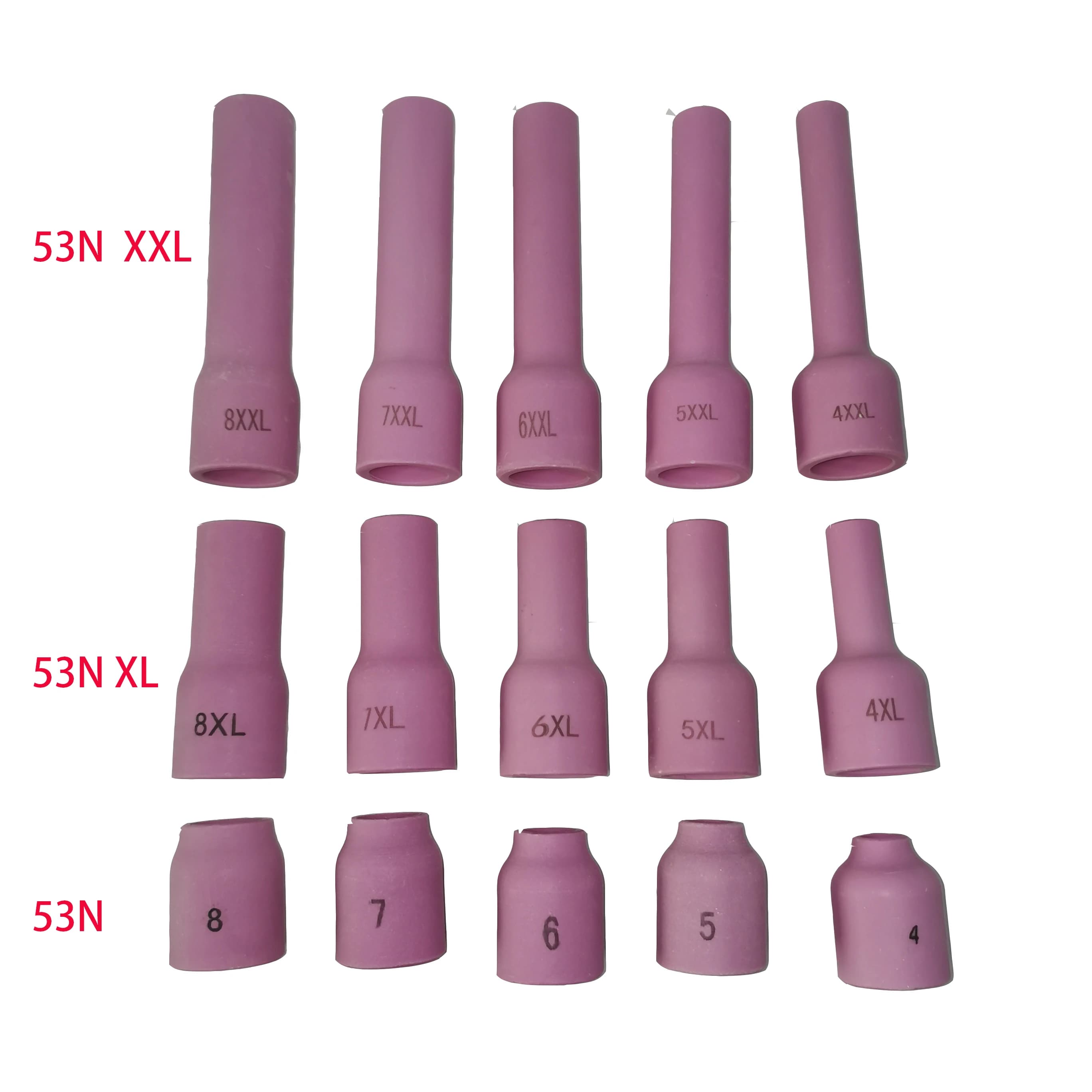 53N 53NXL 53NXXL lente a Gas Almunia ugello tazza in ceramica Extra lunga per PTA SR DB WP 9 20 25 torcia per saldatura TIG