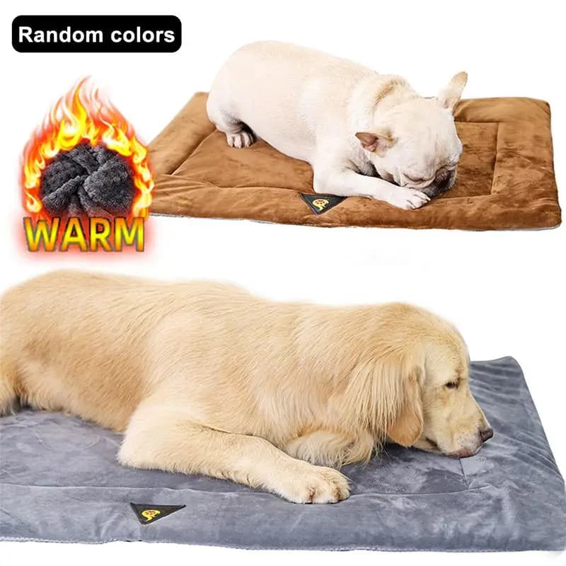 Warming Dog Bed Ultra Soft Pet Heating Pad Cushion Cat Furniture Beds Anti Slip Cold Weather Pet Beds for Indoor Outdoor Houses