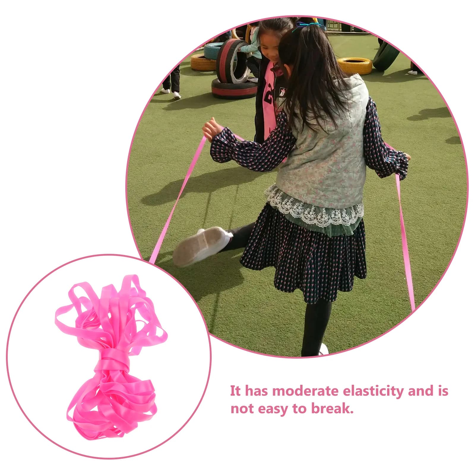 Rubber Jumping Wheelchair Fitness Exercise Indoor Outdoor Training Children Girls Student Jumping Corda