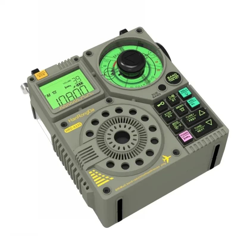 HanRongDa HRD A320 FM MW SW VHF WB Radio multi-banda Bluetooth 5.0 Altoparlante Banda aeronautica Radio AIR Marittimo Supporta TF Card AUX
