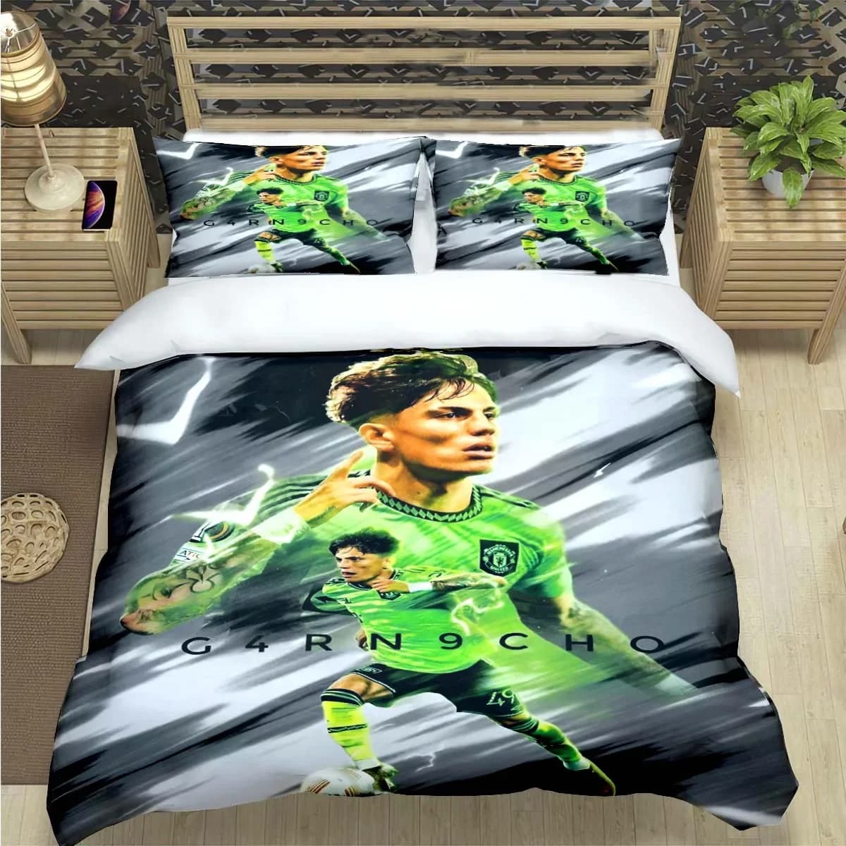 Spagna Calcio Cenozoico Star A-Alejandro G-Garnacho Set di biancheria da letto Set di forniture per letto Copripiumino Set di trapunta Set di biancheria da letto regalo