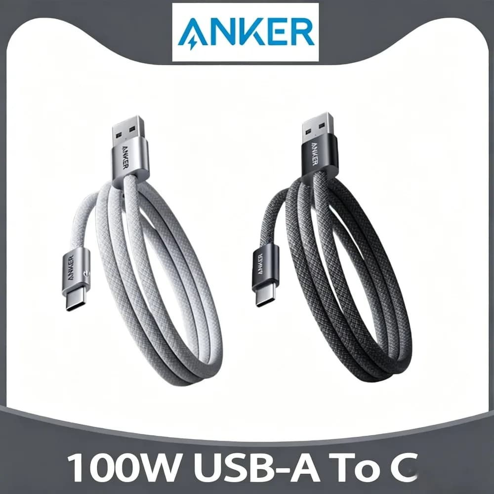 Anker A8052 USB A to USB C Cable 100W 6A Fast Charging Data Cord for Samsung Xiaomi Huawei Android Phones