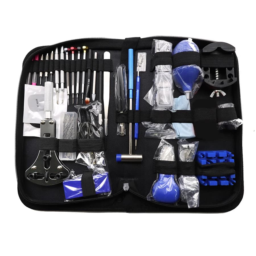 Kit di riparazione dell'orologio, apre la cover posteriore dell'orologio, rimuove il cinturino, regola la lunghezza del cinturino in acciaio inossidabile