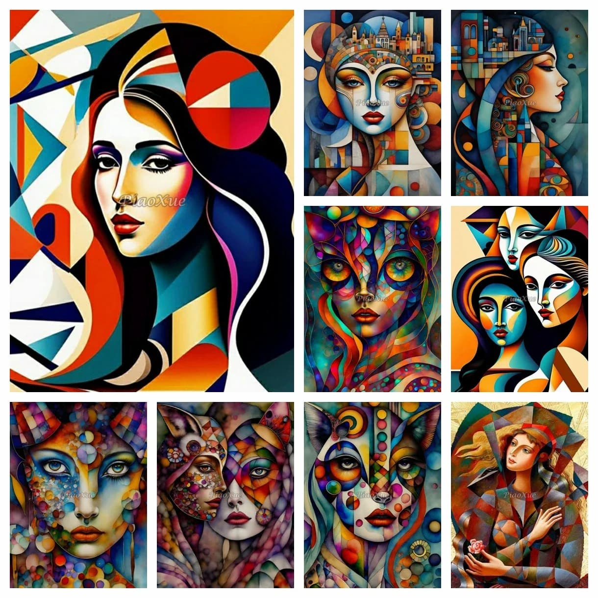 Nuove donne astratte pittura diamante Graffiti Art 5D fai da te diamante ricamo punto croce kit mosaico ritratto arte decorazioni per la casa hobby