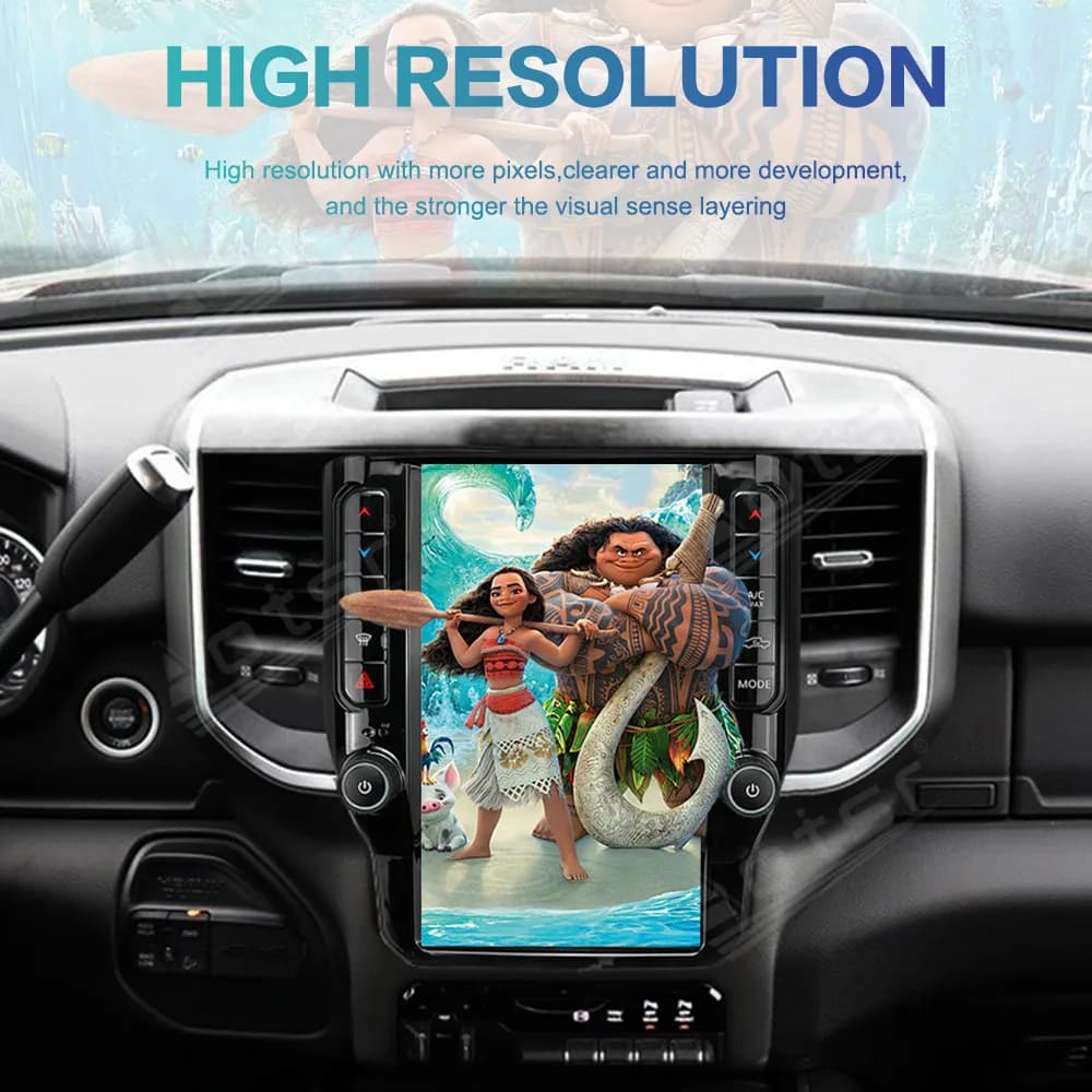 Octa-Core 12.1" Android 13 Car Stereo For Dodge Ram 2020 Up Wireless CarPlay & Android Auto AHD Backup Camera GPS Hi-Res Audio