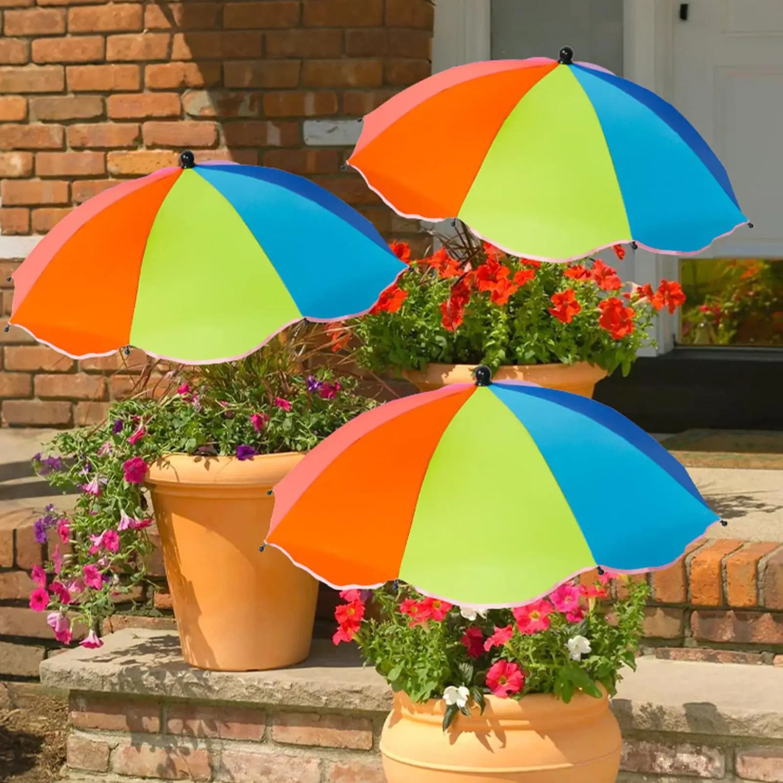 Outdoor Plant umbrella Solar protection umbrellas for potted plants UV-resistant pot flowers Sun protection for flowers
