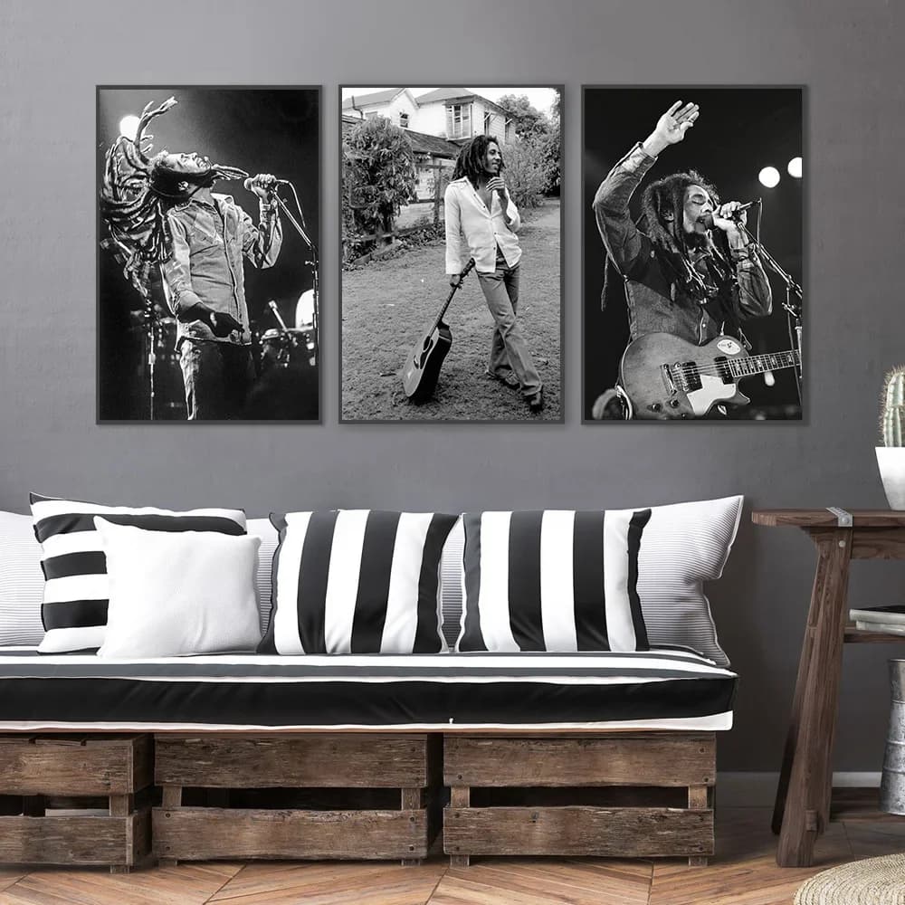 Bob Marley Canvas Painting Portrait Posters and Prints Wall Art Pictures For Living Room Classic Decorative Oil Painting Cuadros