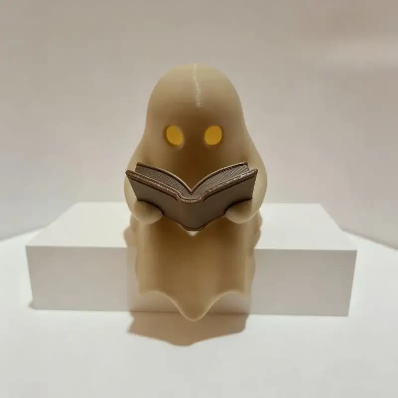 Halloween Party Favor Ghost Reading Book Lamp Portable Mini LED Light Desktop Ornament for Home Desk Decor Gift