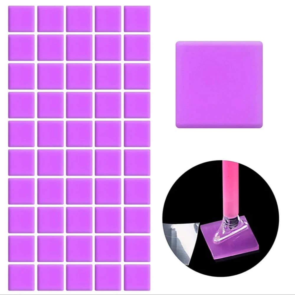 Pittura diamante fai da te Cera viola Fango 2 * 2CM Punteggiatura Gluecross punto Cera Fango Colla Strumento Diamante Ricamo Colla Accessorio