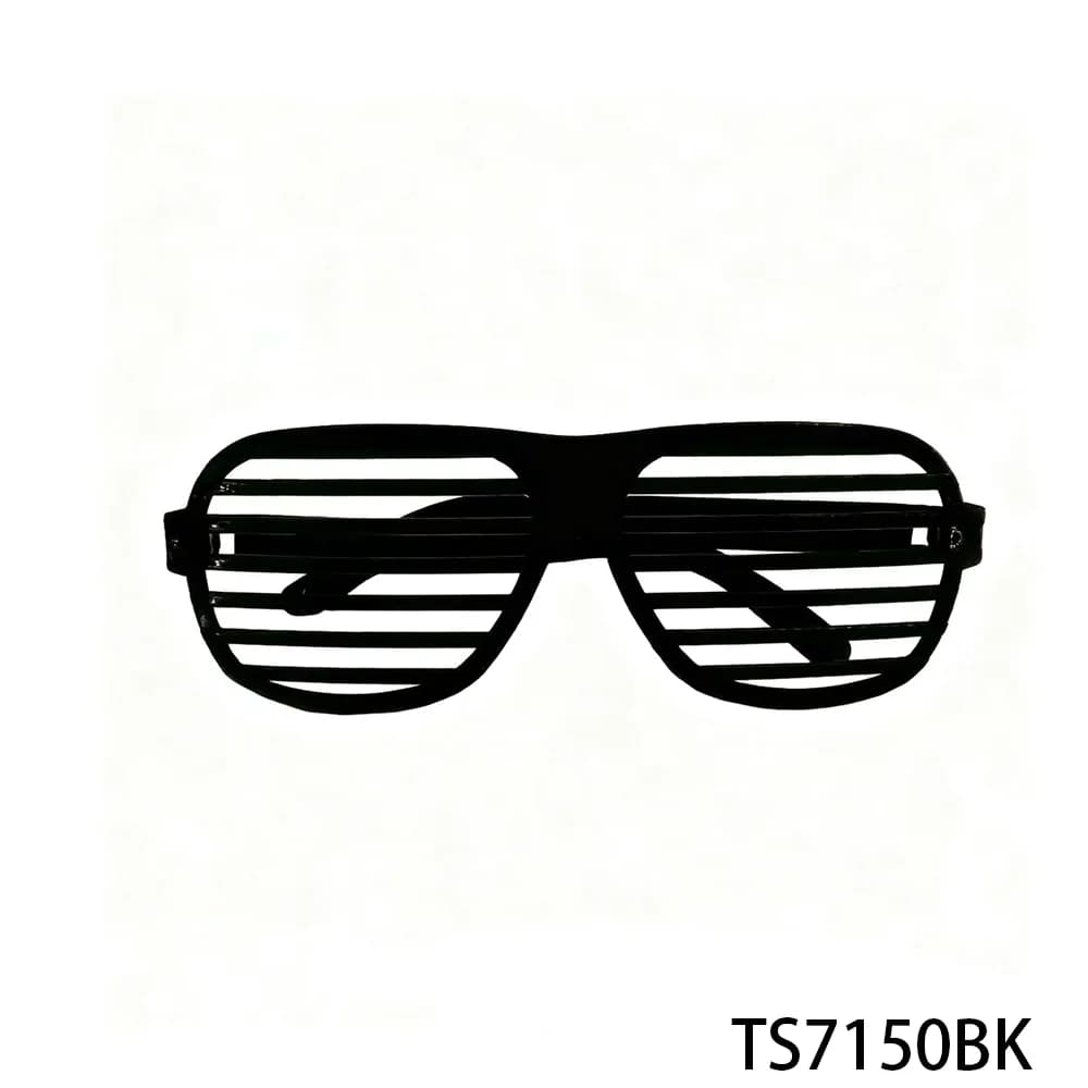 PESENAR 80s Retro Black Shutter Shades Glasses-Trendy Vintage Statement Piece for 80s-Inspired Looks and Nostalgia Aficionados