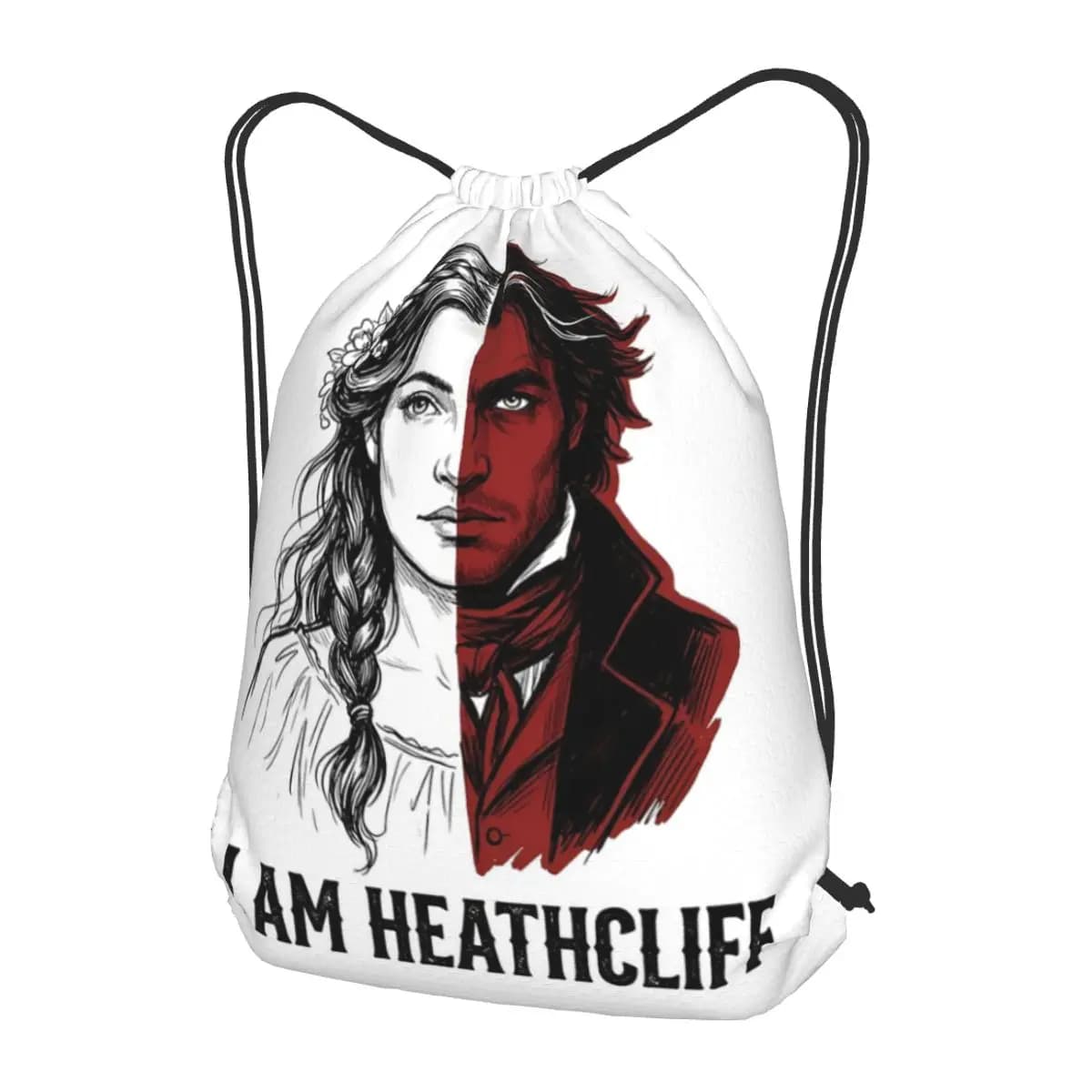 Zaini I Am Heathcliff Catherine Wuthering Heights Emily Bronte, Sacche con Coulisse, Borse Porta Scarpe, Borse Porta Libri per Uomo Donna