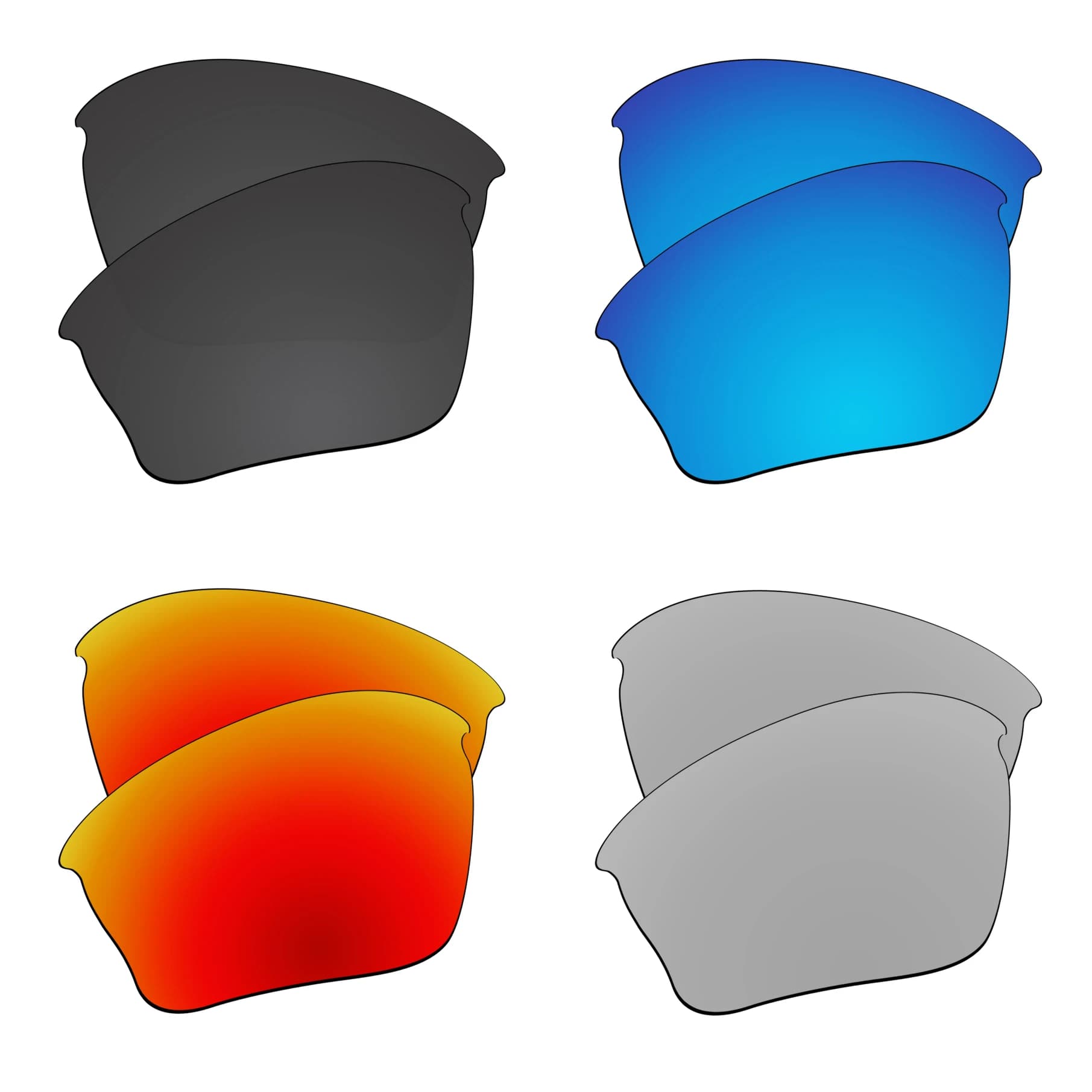 Lenti di ricambio polarizzate SNARK per mezza giacca Oakley occhiali da sole XLJ (solo lenti)-scelte Multiple