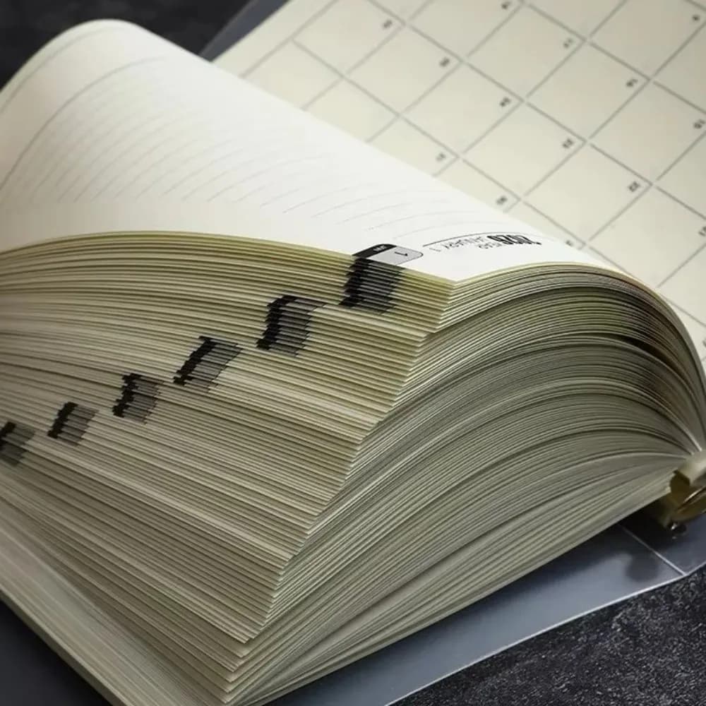 Nuove Pagine di Ricambio A5 per Quaderno, Fogli Perforati a Fogli Staccabili, Pagine Interne per Raccoglitore, Agenda Giornaliera, Blocco Note 365 Giorni