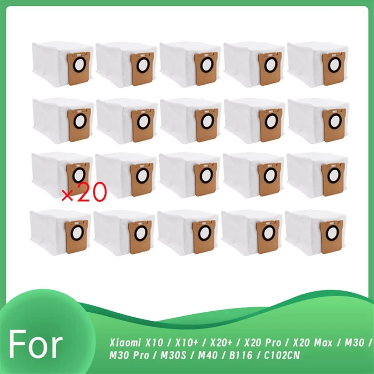 Sacchetti per la polvere A20M per robot aspirapolvere X10 / X10+ / X20+ / X20 Pro / X20 Max / M30 / M30 Pro / M30S / M40 / B116 / C102CN