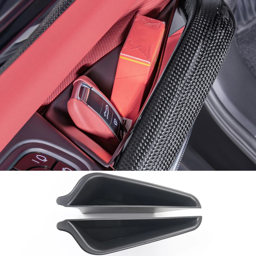 Maniglia della porta Scatola di Immagazzinaggio Organizzatore per Porsche Cayenne 958 PO536 2011-2025 Materiale ABS Carta Porta Telefono Accessori Interni