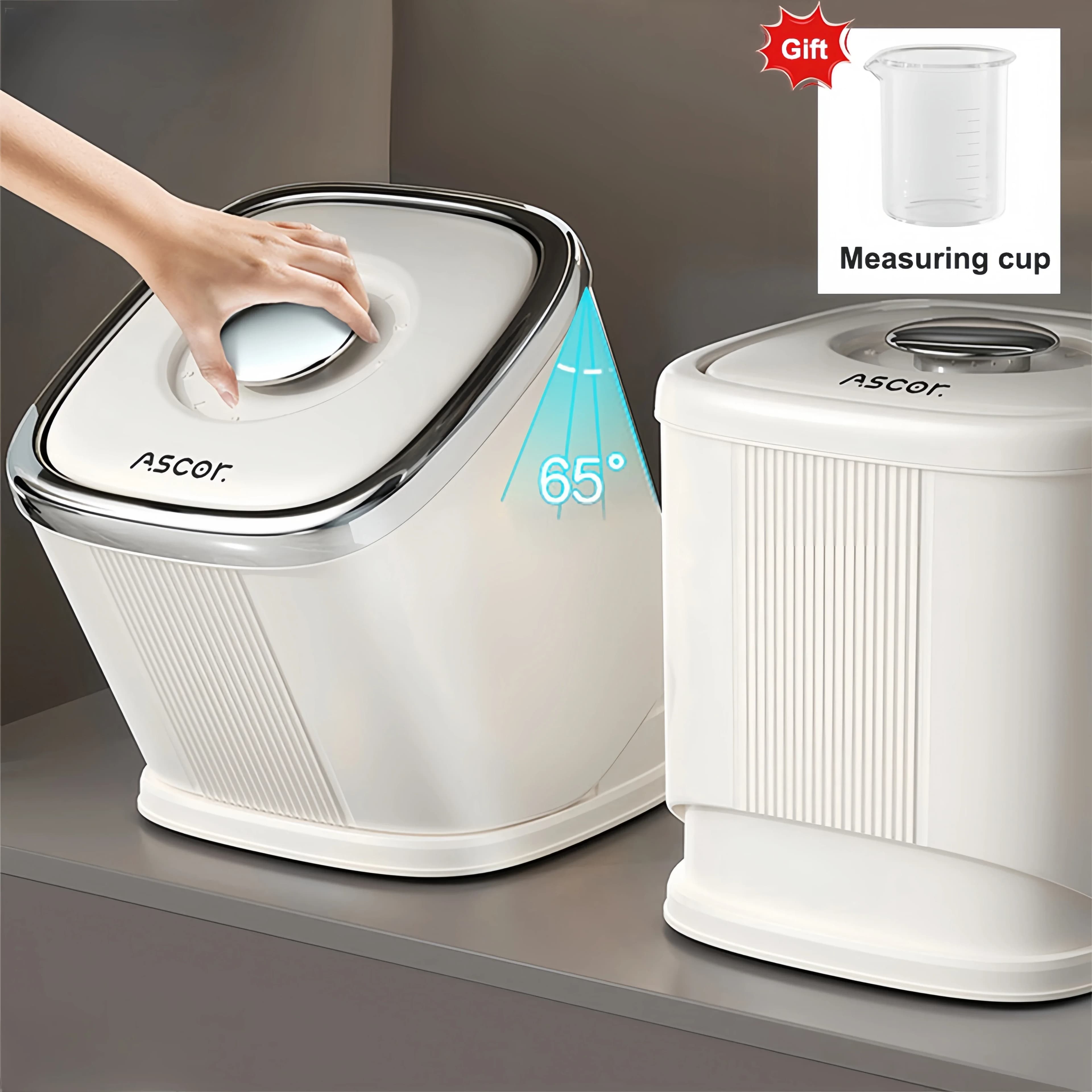 Contenitore per riso da 6 kg Scatola per la conservazione del riso Dispenser di cereali sigillato con fibbia Contenitore per alimenti per animali domestici a prova di insetti Organizzatore da cucina