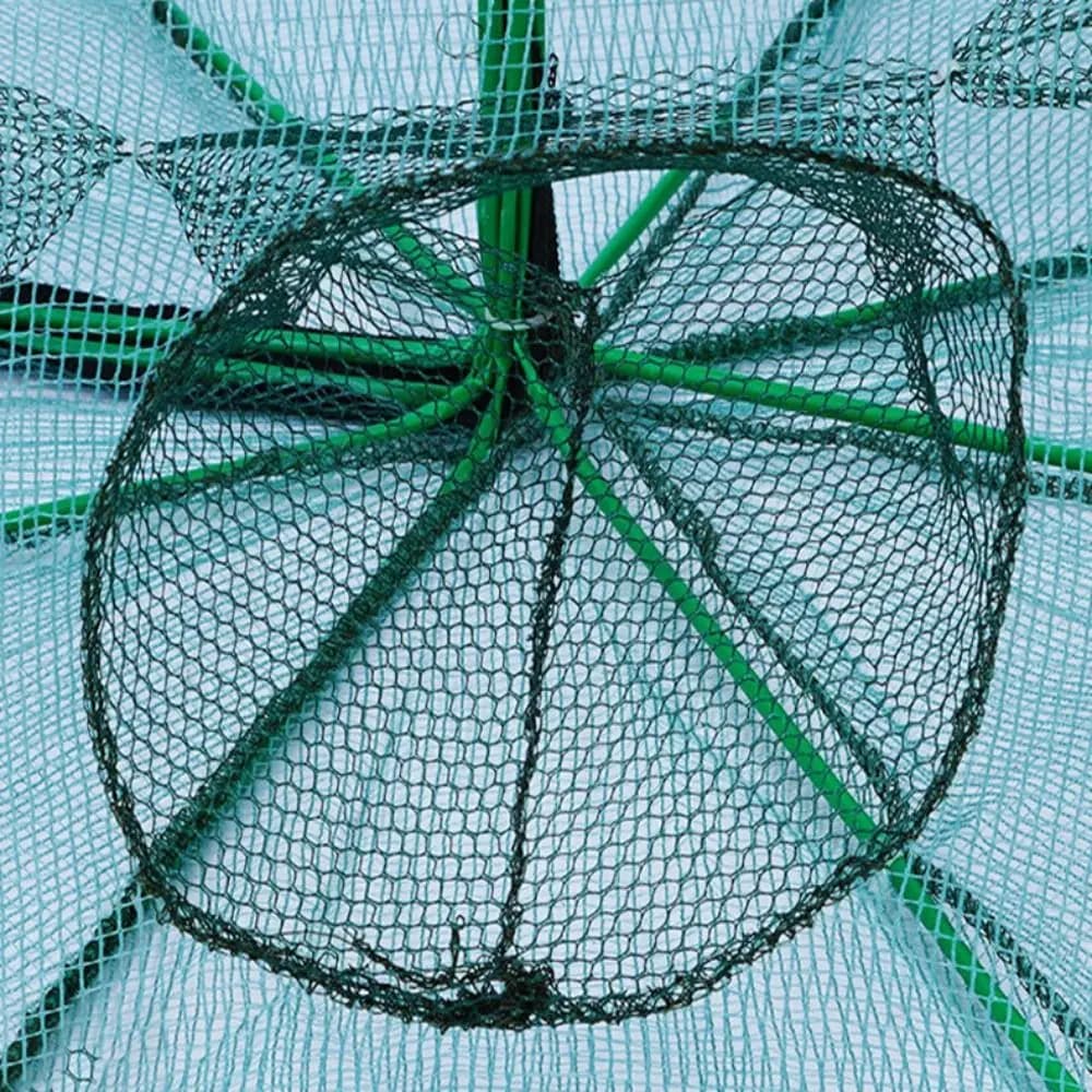 High Quality Foldable Fishing Net 6/8/10 Holes 40~82cm Hexagon Octagon Net Green Nylon Casting Nets