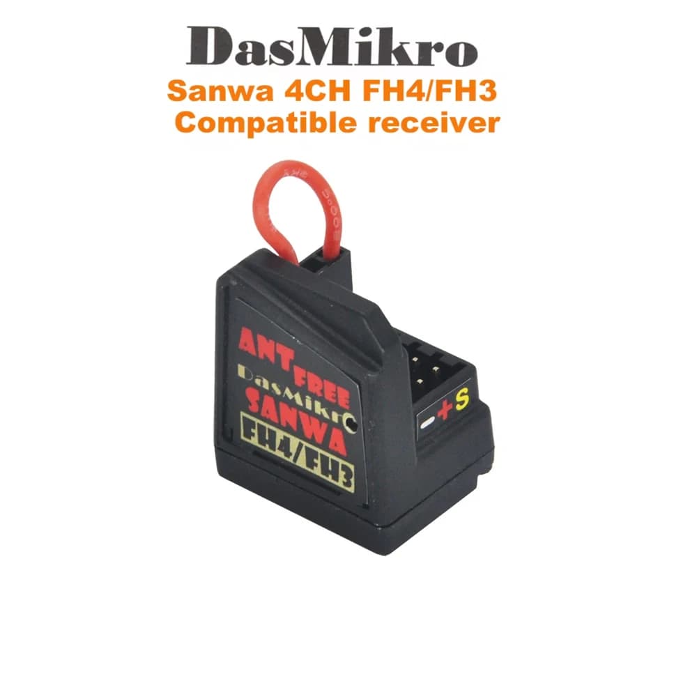 Ricevitore Per Sanwa Compatibe Sanwa FH3 FH4 Ricevitore di Superficie Antennale a 4 Canali Ricevitore RC Modello di Auto 2.4G