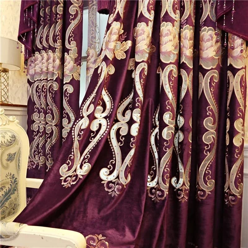 European Style Simple Modern Palace Elegant Window Curtains For Living Dining Room Bedroom Villa Study Home Hotel Apartment
